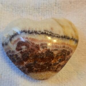 Crazy Lace Agate Polished Stone Heart